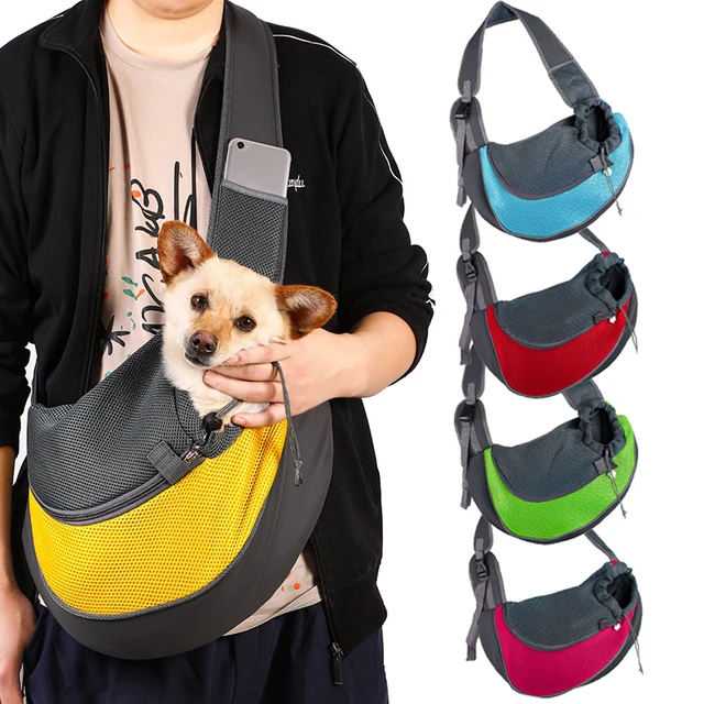 Portable Pet Front Bag Dog Backpack Mesh Breathable Pet Shoulder Bag Outgdoor Travel Pet Puppy Carrier S/L Sling Handbag