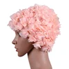 Summer Women Swim Cap Floral Petal Retro Swimming Hat Female Flower Bathing Cap 1