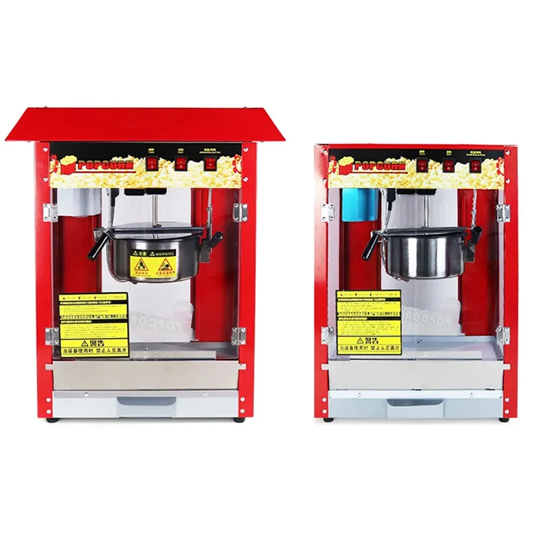 New Good Quality Cheap Price Flat Top Roof Type 8 12 Oz 8oz 12oz Professional Popcorn Making Machine Maker with CE for Party