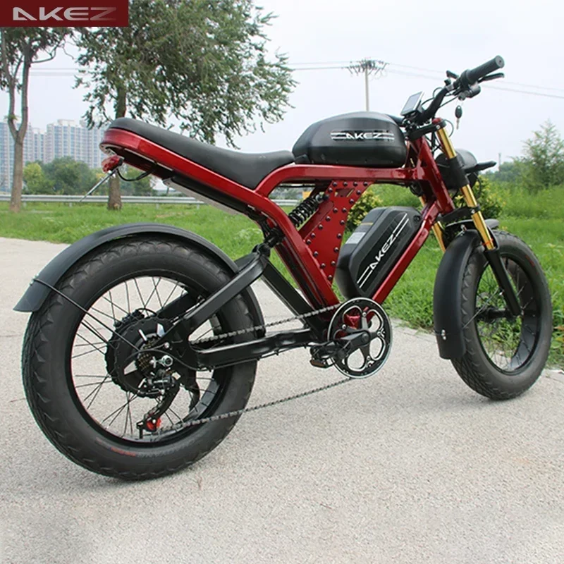 20-Inch Snow Electric Bicycle 1500W52V55AH Hydraulic brake Retro Smart Power Aluminum Alloy Mountain E-Bike