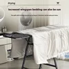 1pcs Folding Floor Drying Rack Household Bedroom Balcony Hanging Clothes Drying Quilt Hanging Rod Can Be Folded Storage 4
