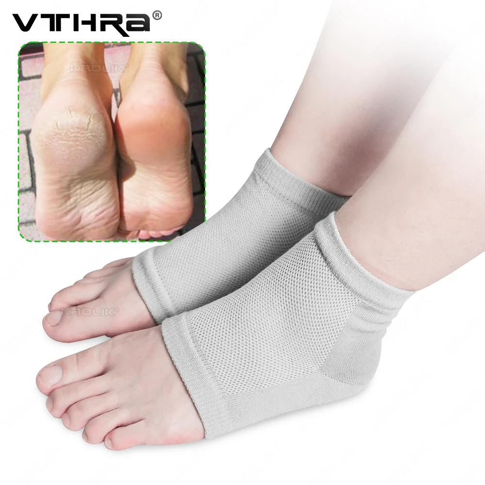 2PCS Gel Heel Socks for Moisturing Spa Gel Socks Feet Care Cracked Foot Dry Hard Skin Protector Prevent Dry Heel Feet Care Tools