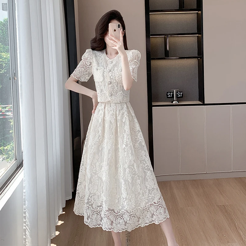 여름 새로운 하이 엔드 Feelsocialite Styletweed 스타일 진주 수용..