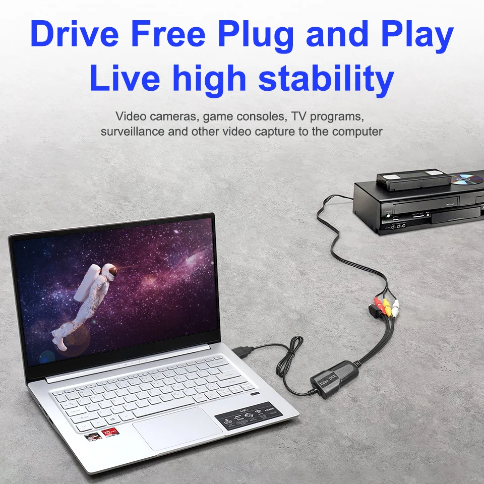 Video Capture Adapter Card USB 2.0 Video DVR 4 Channel TV DVD VHS TV For Win7/8/10/XP/Vista video capture card