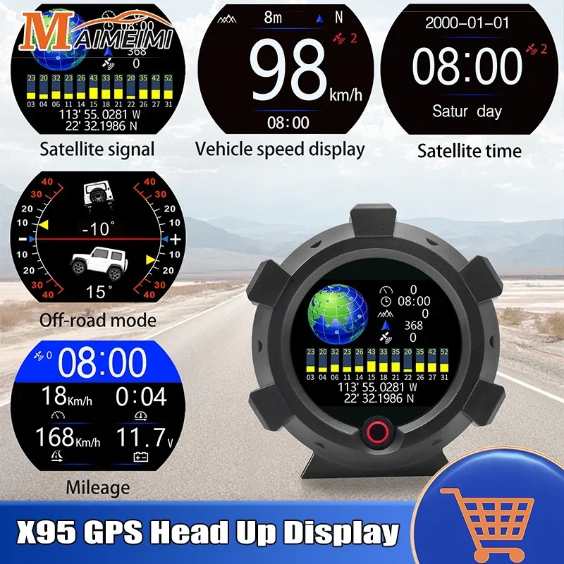 X95 GPS MULTIFONCTION vitesse PMH KMH inclinomètre compas de voiture  rapporteur EUR 53,14 - PicClick FR