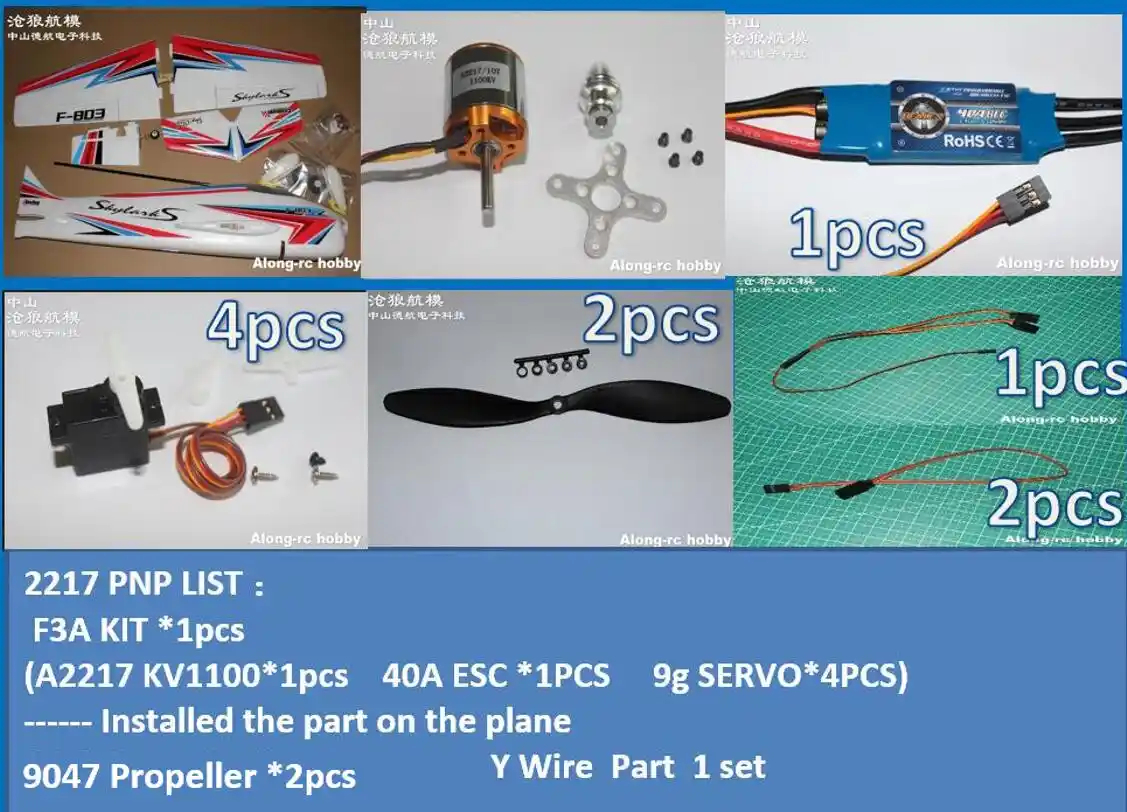 F803 F3A Skylarks 1000mm Wingspan F-3A XXD H2217 Brushless Motor