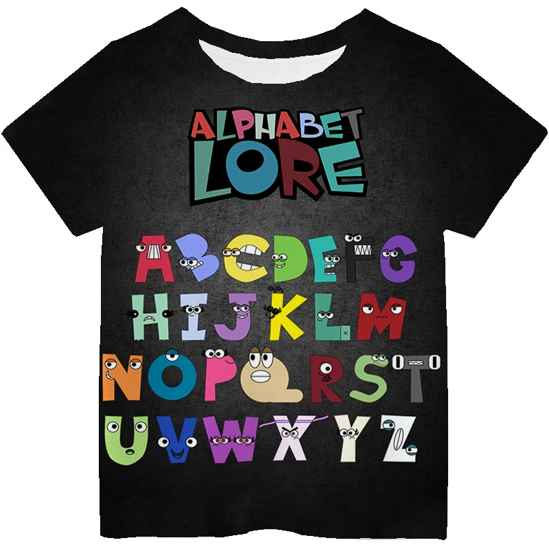 

Children T-Shirt Alphabet Lore 3D Print Short Sleeve T Shirt Casual Tops O-Neck Summer T-shirt y2k Kids Clothes Anime Tee Shirt