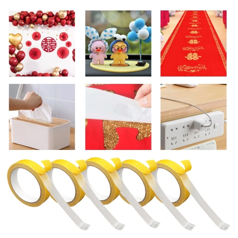 M17B 5 Pcs 벽 장식 DIY 공예에 대 한 강력한 메쉬 천으로 테이프 양면 접착 테이프
