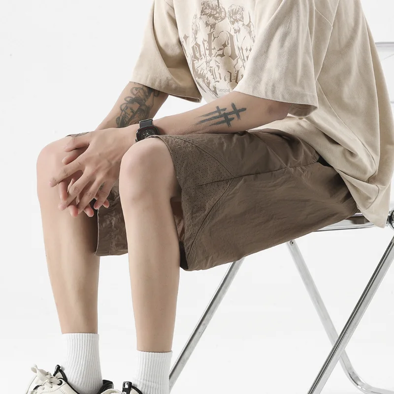 8XL oversized casual shorts for men's summer quick drying and breathable capris for men's oversized loose trendy casual pants