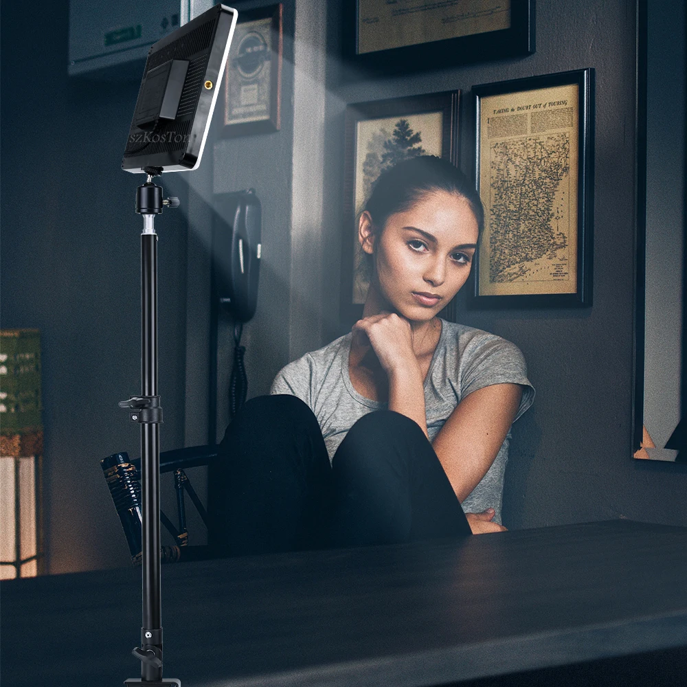 Desk Mount Stand DSLR Camera C Clamp Light Stand Photographic Light Boom With Ball Head for Phone Video Ring Zoom