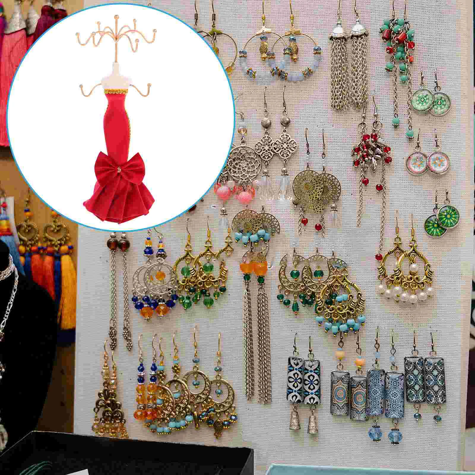 

Display Stand Jewelry Mannequin Stands Displays Earring for Selling Necklace Rack Holder Hanger Jewlery