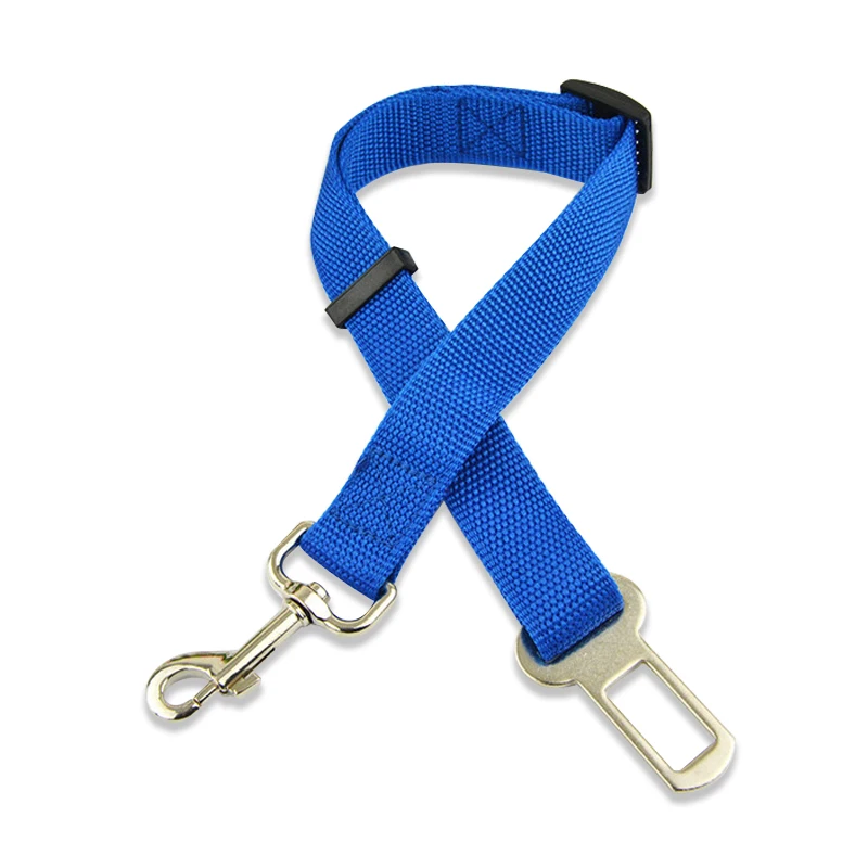 Adjustable pet cat and dog car seat belt pet seat vehicle dog harness traction clip safety bar traction belt access pet seat belt