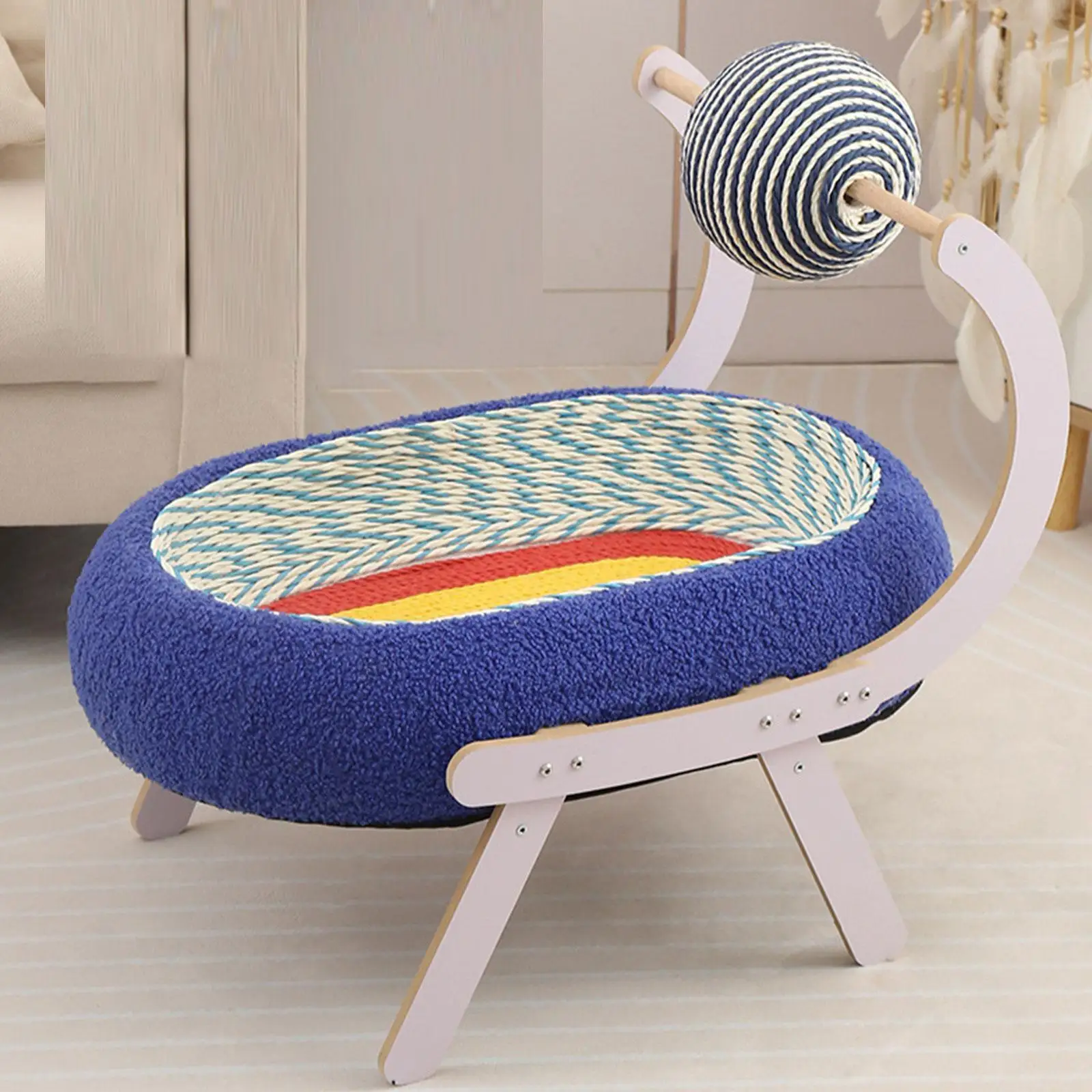 Cat Scratcher Furniture Protector Cat Scratching Board Oval Kittens Scratch Pad for Play Hunting Indoor Cat Kittens Exercise Cat Scratcher Furniture Protector Cat Scratching Board Oval Kittens Scratch Pad for Play Hunting Indoor Cat Kittens Exercise