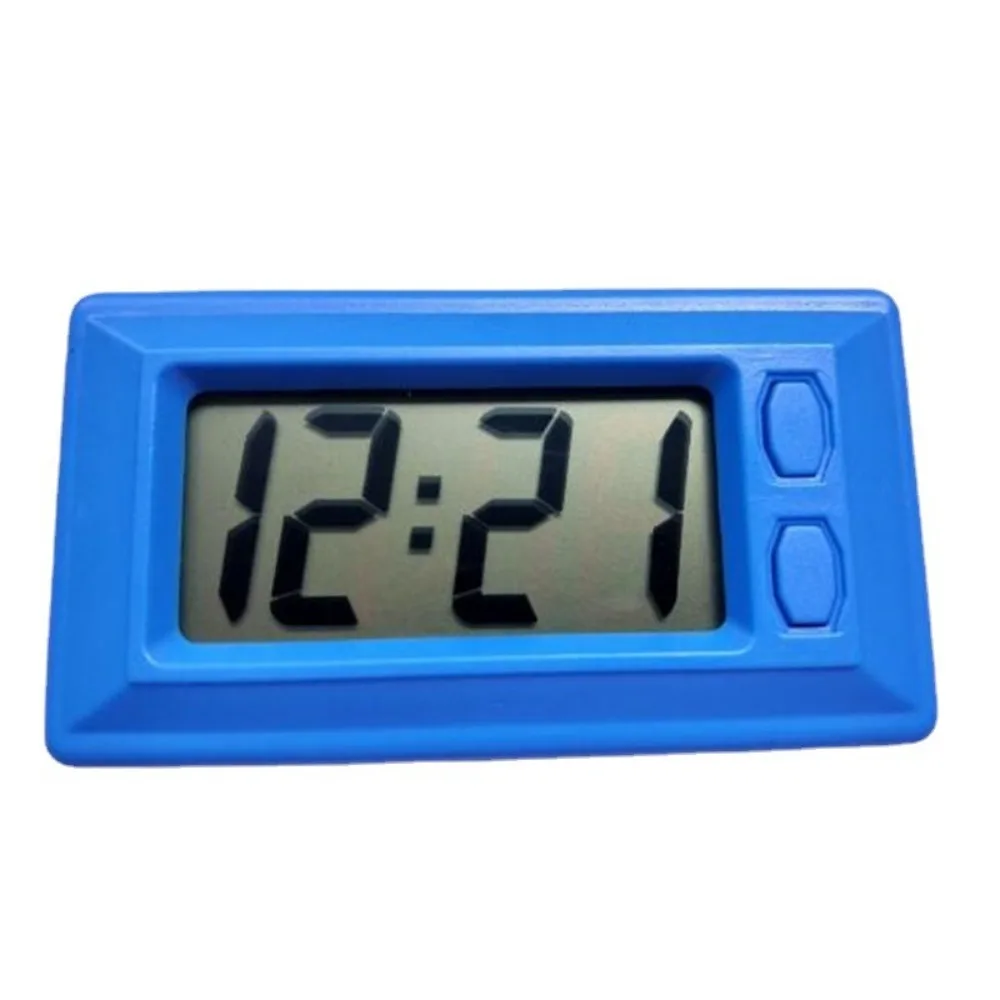 Display digital lcd relógio digital com calendário display auto-adesivo mini relógio eletrônico fácil instalação portátil