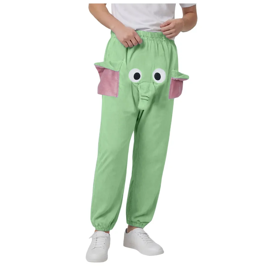 Men's Funny Elephant Flannel Sleep Pants
