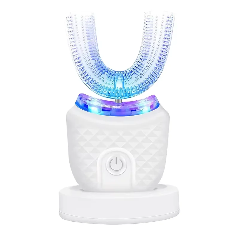 U자형 360도 세척 음파 전동 칫솔, 여행 및 가정용으로 적합, 전체 구강 미백