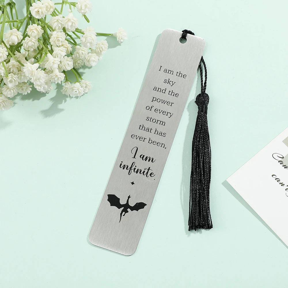 Stainless Steel Metal Bookmark Reading Supplies Fourth Wing Dragon Knight