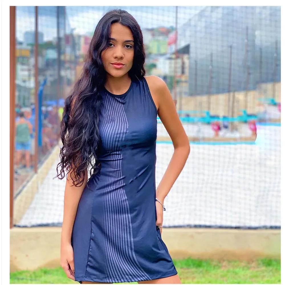 Women Sports Tennis Dress Summer Sleeveless Sport Dress With Shorts Suit Outdoor Badmintain Fitness Elasticity Golf Tennis