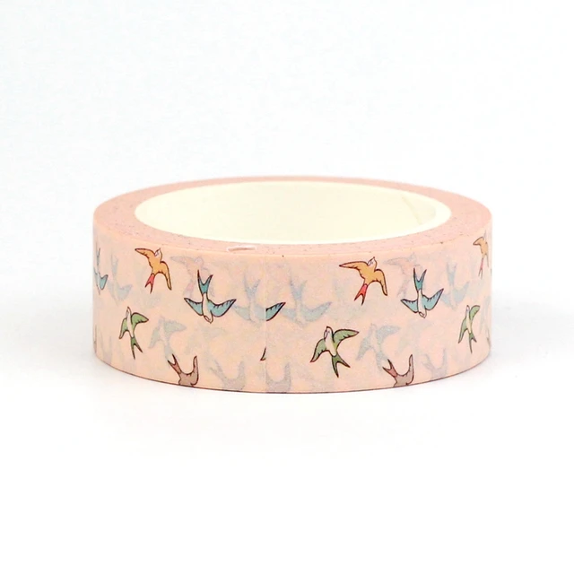 2023 NEW 1PC 10M Decorative Neutral Beige Swallow Paper Washi Tape for  Planner Adhesive Masking Tape Cute Stationery - AliExpress