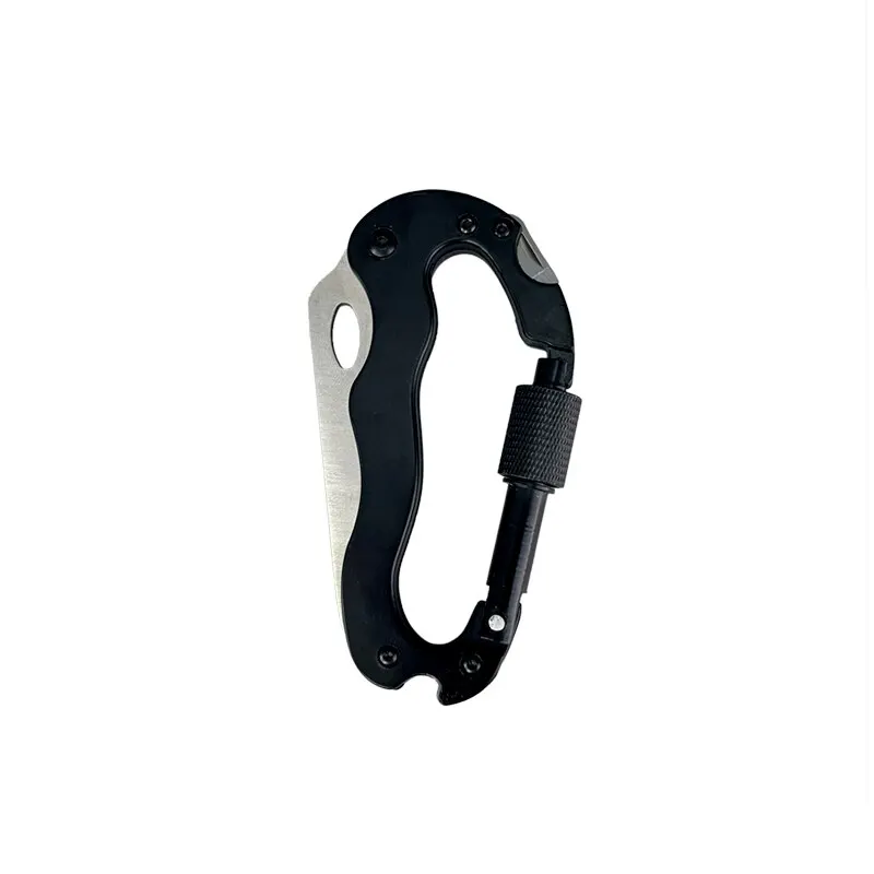 Multi function tool 5 in 1 outdoor multi function mountaineering buckle fast hanging buckle cross screwdriver carabiner bottle opener wine opener