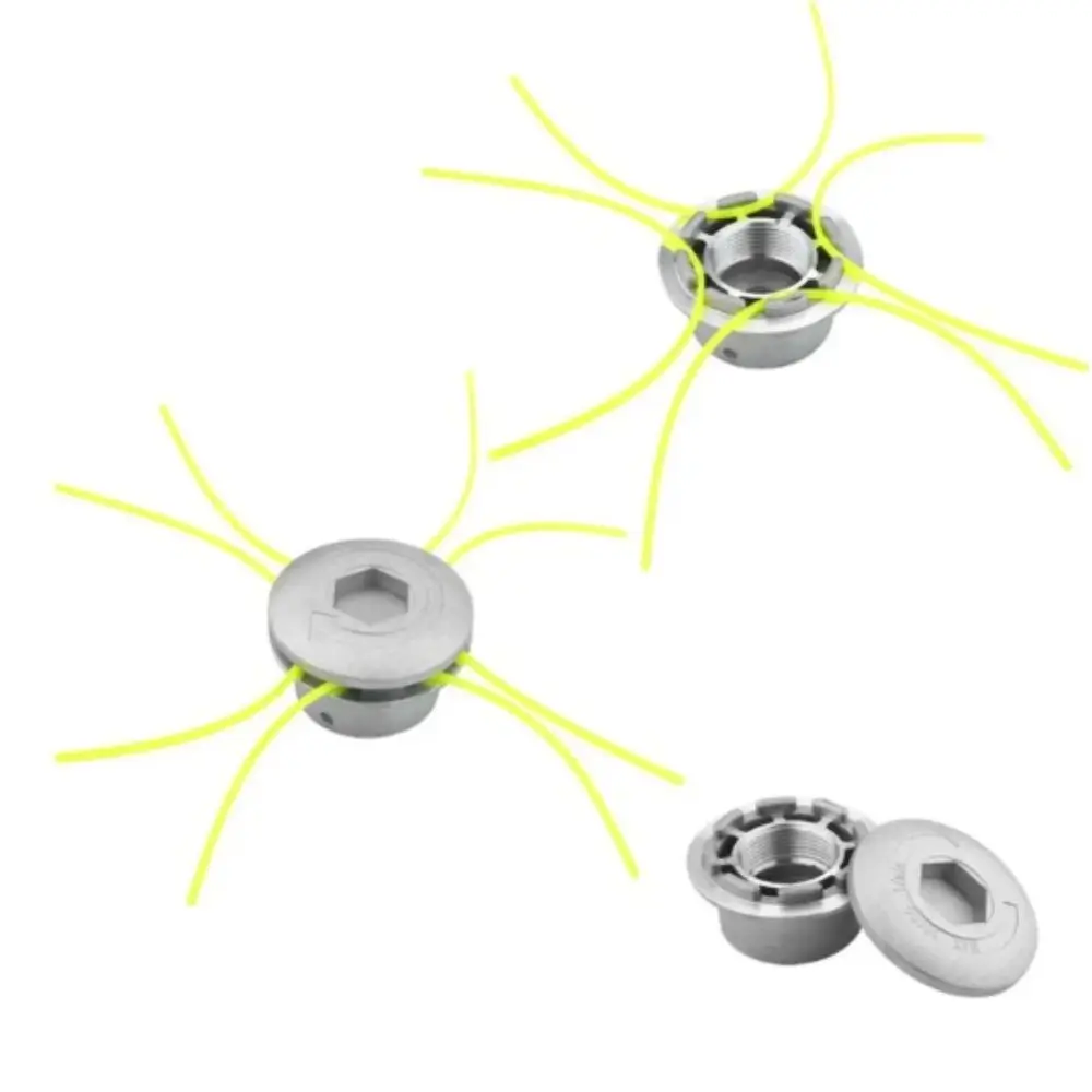 Aluminum Construction Universal Trimmer Head Replacement Tool Part Four Trimmer Lines Grass Trimmer Head Gardening Weed Machine