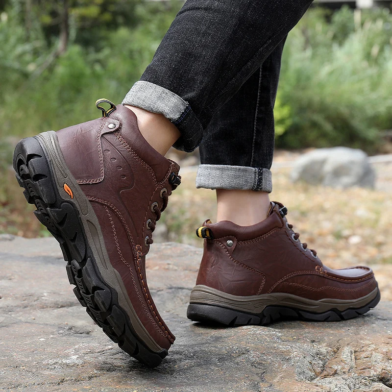 Luxuriöse Herren Motorradstiefel Aus Leder Mit Winterfutter_voghion.com