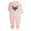 Winter Baby Clothes Newborn Boys Girls Warm Footed Fleece Jumpsuit Cute Dinosaur Rompers Fox Zipper Cotton Infants Pajamas 0-12M 5