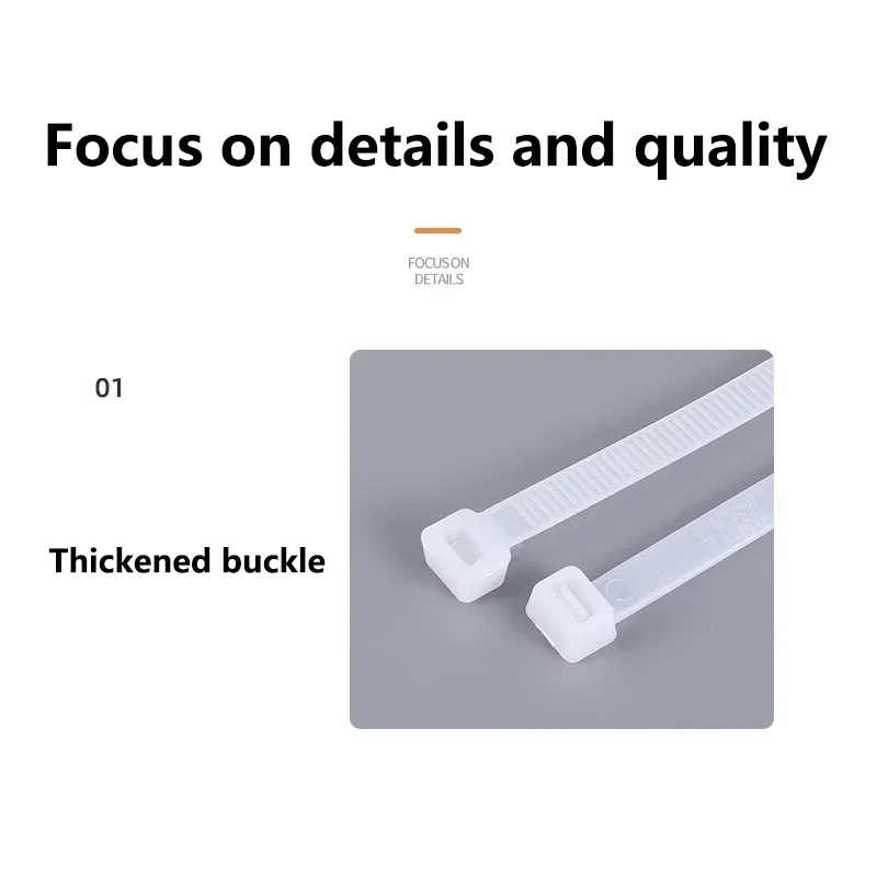 Self-locking Plastic Nylon Tie 3*100 3*150 4*200 Cable Tie Fastening Ring Zip Wraps Strap Nylon Cable Set 250/1000PCS