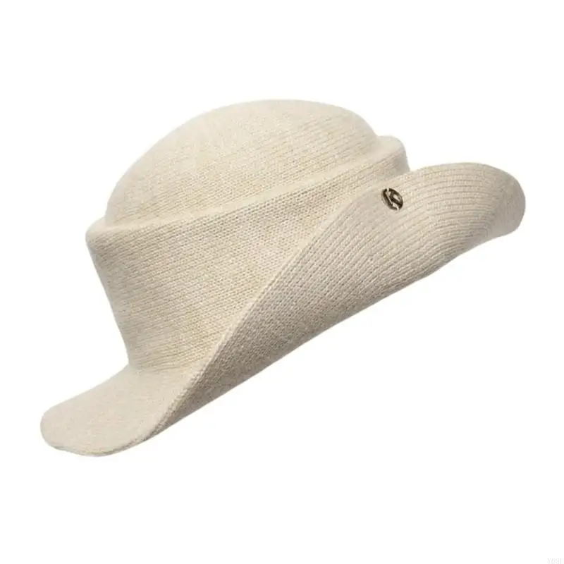 Strapazierfähiger Woll-Panamahut mit breitem Rand, stilvolle Kopfbedeckung für Outdoor-Indoor-Aktivitäten und Hochzeiten Y08E – Detail 5