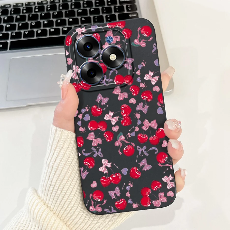 Cute Panda Cartoon Cover - Soft Silicone Case for Tecno Spark 20 Series