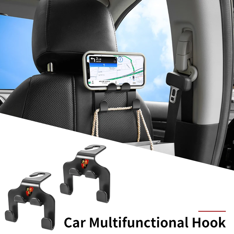 2pcs Double-head Multifunctional Car Seat Back Storage Hook