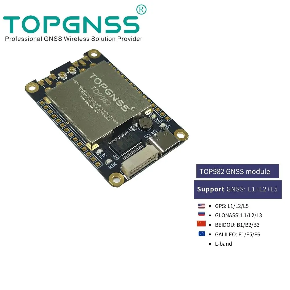 PPS GPS GLONASS GALILEO L1 L2 L5 Antenna Receiver TOP982 Positioning