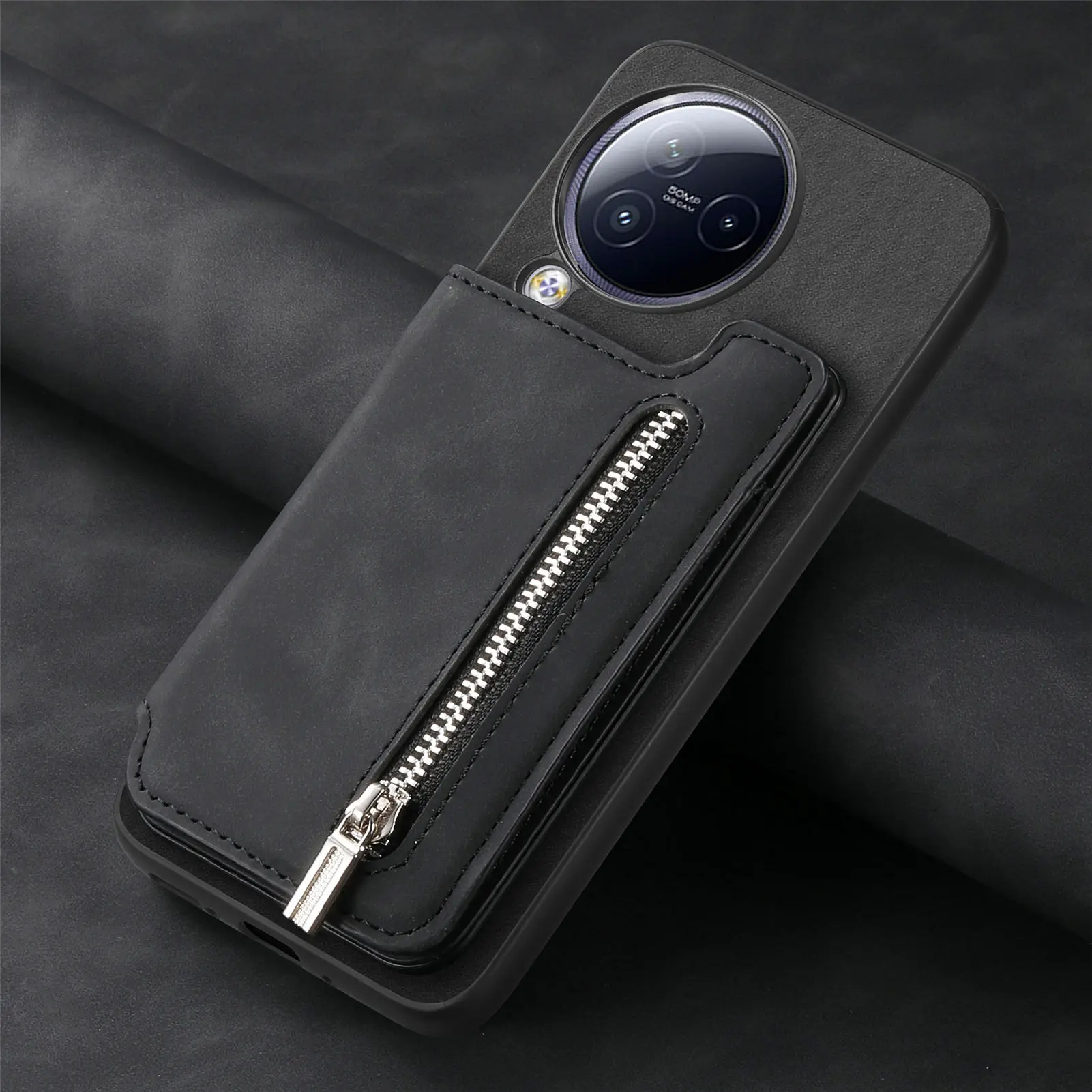 2 in 1 Removable Zipper Cards Solt Magnetic Leather Wallet Case For Xiaomi Redmi Note 13 Pro Plus 12 13T POCO X6 14 Ultra Cover_voghion.com