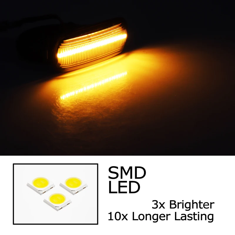 IJDM العنبر الأصفر LED الجبهة الحاجز الجانب ماركر ضوء لأودي A3 S3 8P A4 S4 RS4 B6 B7 B8 A6 S6 RS6 C5 C7 بدوره إشارة ضوء