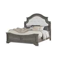 5-Piece Rustic Gray Wood Queen Bedroom Set - Traditional Style 2
