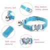 Cat Collar Heart Charm Personalized ID Name with Bell Safety Elastic Adjustable Soft Velvet Puppy Small Dog Pet Collar Kitty 4