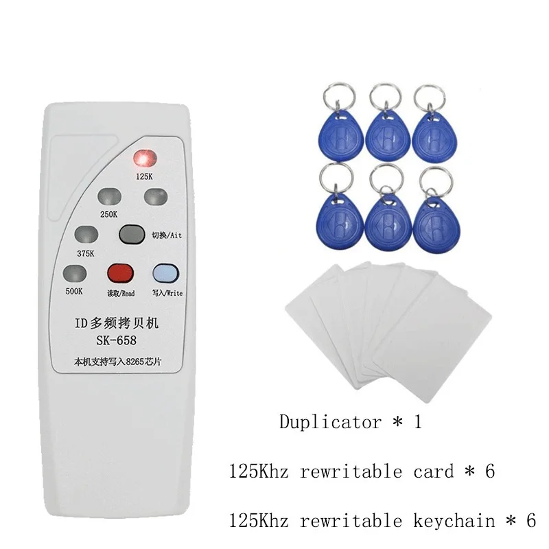 RFID Access Control Card Duplicator 125/250/375/500Khz Reproducible Label Reader T5577 EM4305 Writer Handheld Key Copier |
