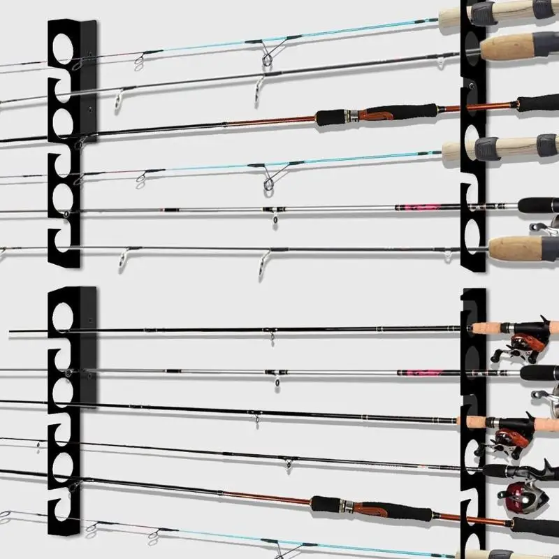 G99D Fishing Poles Wall Ceiling Storage Rack Fishing Rod Display Stand Horizontal Rod Holder Storage Tool Enduring