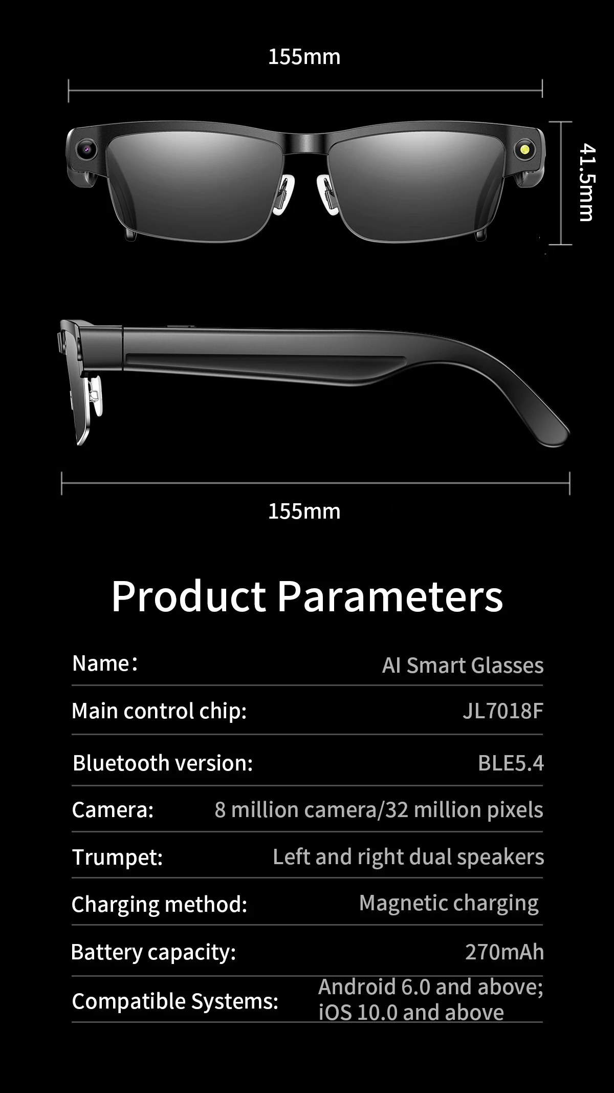 Smart Glasses With Ai Voice Assistant And Hd Video Camera_voghion.com
