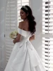 Charming Wedding Dresses Satin Pleat Bridal Gowns Off The Shoulder Princess Robes For Formal Party Vestidos De Novia Customized 4