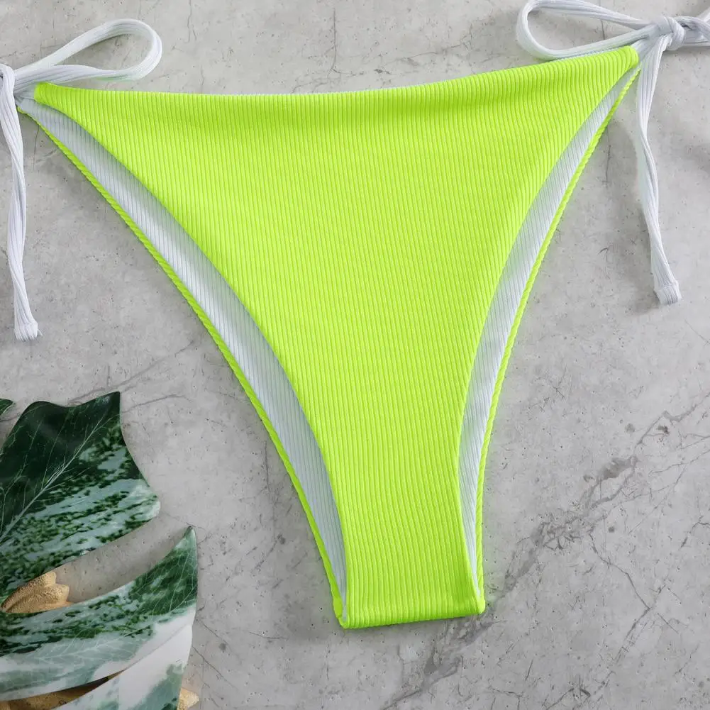 

Strappy Bikini Stylish Lace-up Bikini Set for Women Push Up Swimwear Summer Beachwear Sexy Brazilian Swimsuit with Contrast