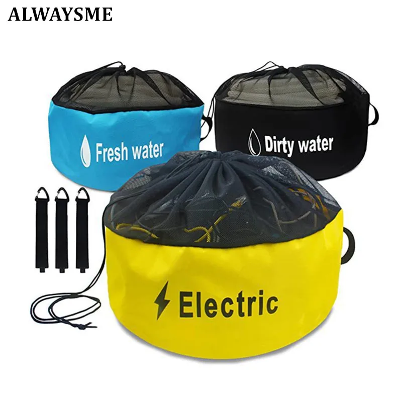 ALWAYSME Waterproof RV Hose Bag For Sewer Hoses, Fresh / Black Water