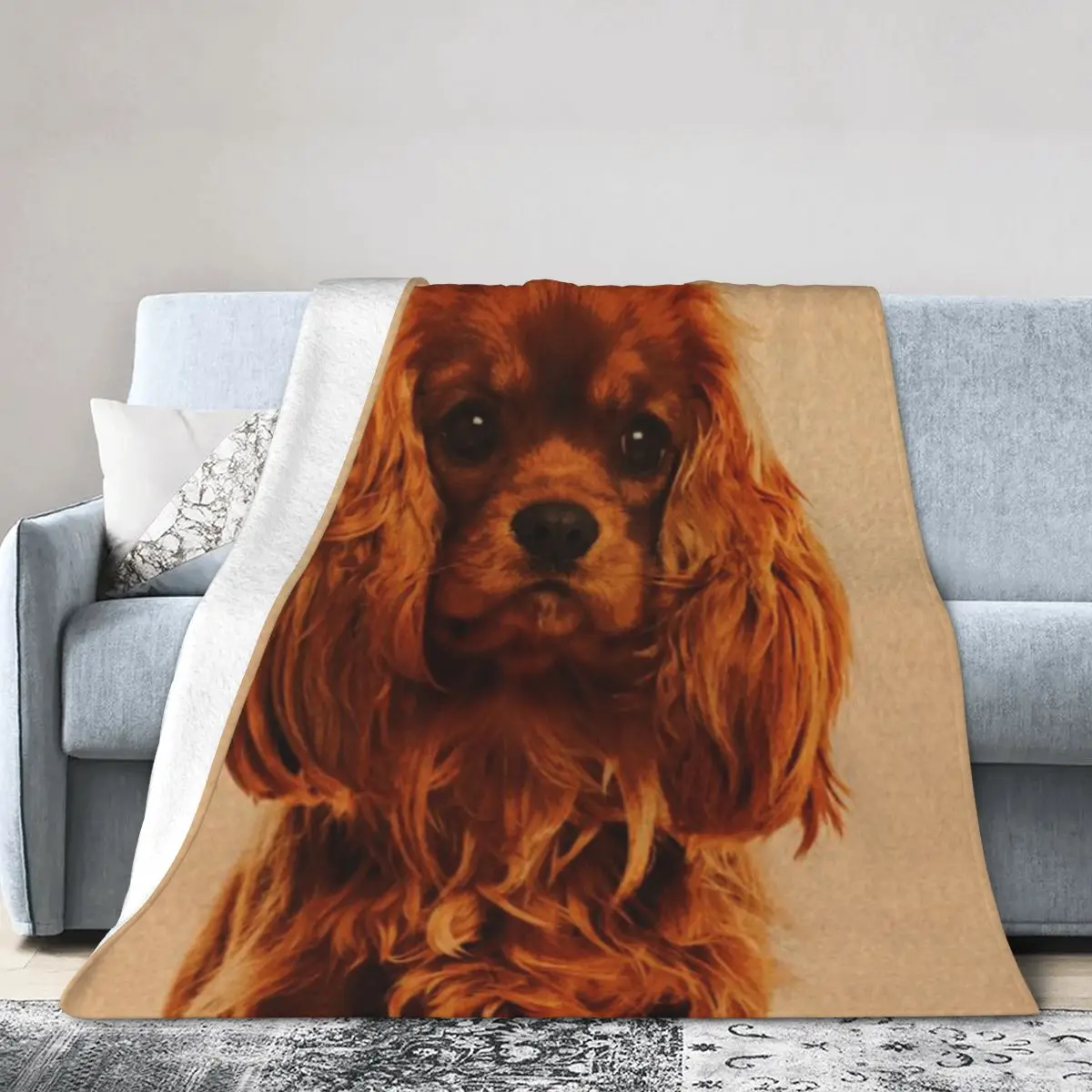 Cavalier King Charles Spaniel Una Coperta In Micro Pile Ultra-Morbida