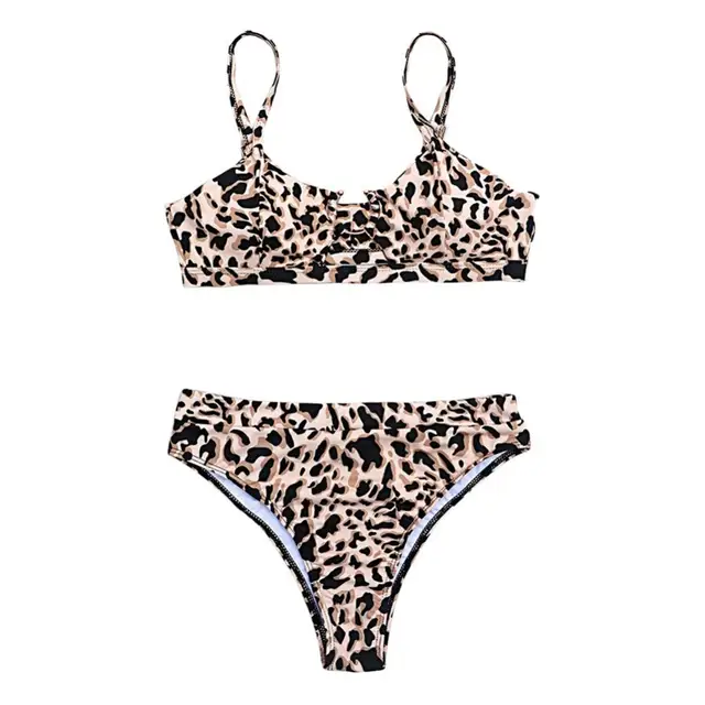 Leopard Snake Print Swimsuit Padded Bra Low Rise Briefs Bikini Set perfect gifts for women