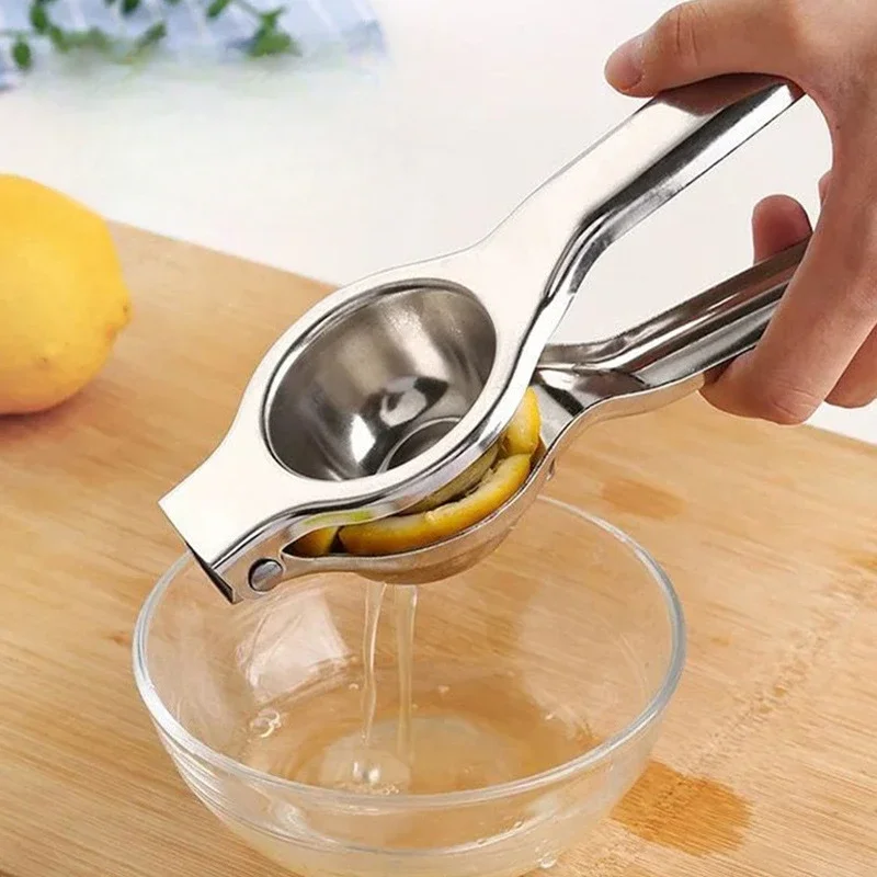 Fruit Juicer Lemon Squeezer Juice Accessories Lemon Squeezer Stainless Steel Manual Juicer Processor Kitchen Accessories Juice Fruit Pressing Citrus Orange Juicer Lemon Press