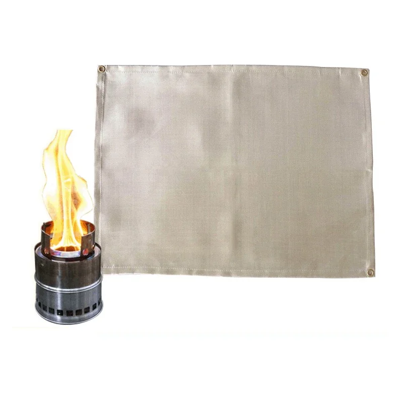 Portable Fire Blanket for Patio Insulation - Temperature Resistant Flame Retardant Stove Floor Grill Mat for Fire Pit Protection