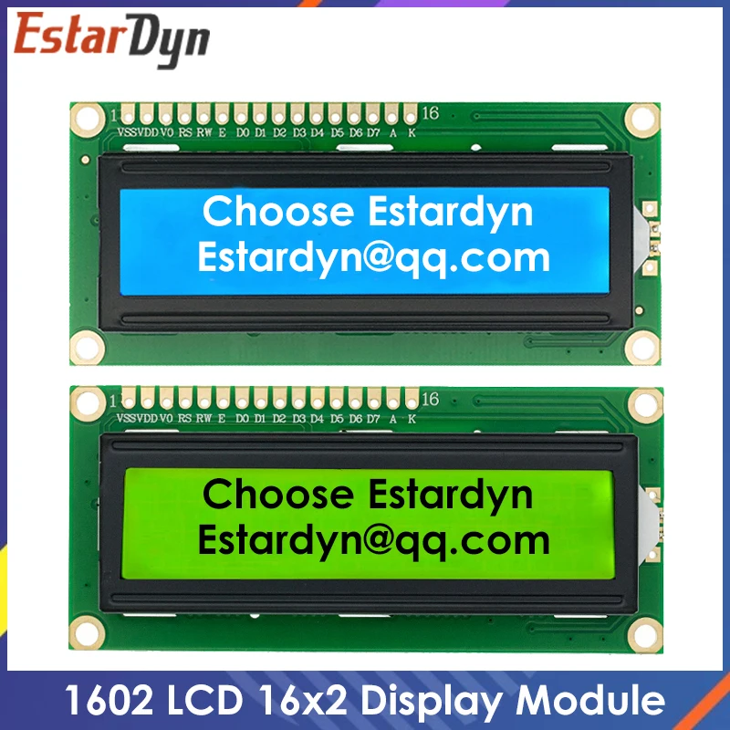 

LCD1602 1602 Module Green Screen 16x2 Character LCD Display Module.1602 5V Green Screen And White code for arduino