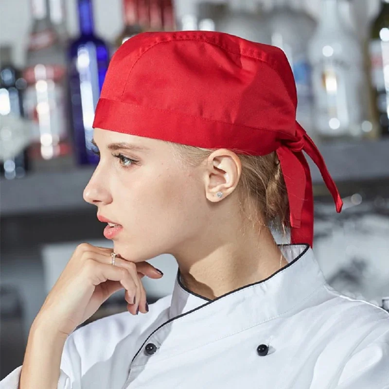 Kitchen Chef Pirate Hat Hotel Catering Cook Caps Adjustable Bakery Waiter Breathable Work Hats BBQ Restaurant Cooking Cap