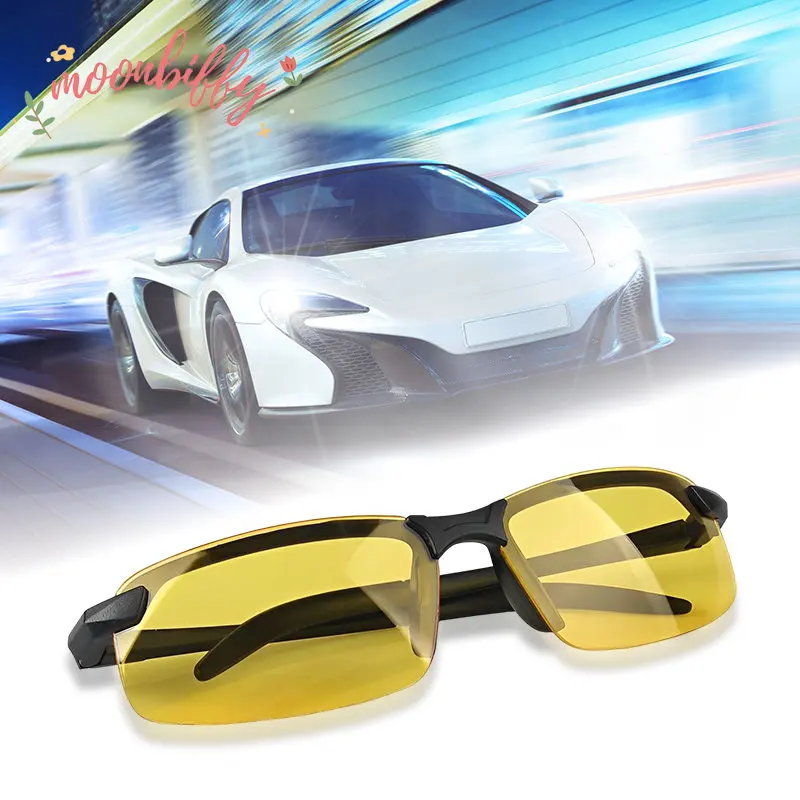 

Night Vision Glasses Men Anti-Glare Driving Goggle Half Frame Polarized Sunglasses for Driver UV400 Day and Night Glasses