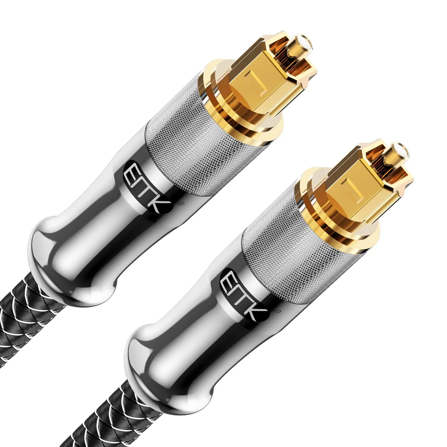 Emk-cabo Óptico Digital 5.1 Spdif Toslink Fibra Banhado a Ouro 1m 2m 3m para Barra de Som Hdtv Alto-falante Ps4